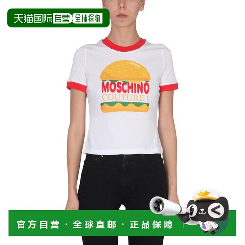 1h可退 香港直邮Moschino莫斯奇诺BREAKFAST T女士T恤