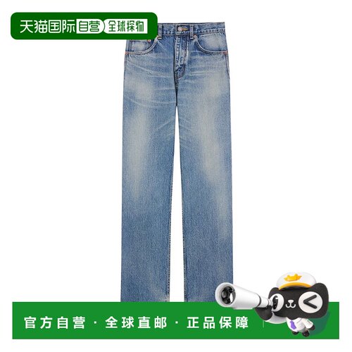 香港直邮Saint Laurent 中腰五口袋牛仔裤 795350Y13KD直筒裤