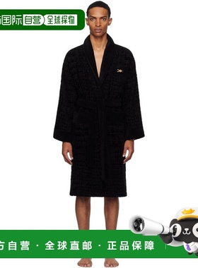 1h可退 香港直邮versace 范思哲 男士 黑色 Icon 浴袍 ZACJ000081