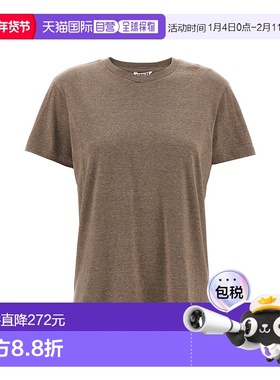 香港直邮AURALEE 女士 混杂棉质T恤 A00T04STTOPBROWN