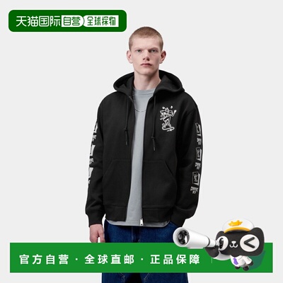 自营欧洲直邮Carhartt WIP Playing Cards男士连帽抓绒印花夹克
