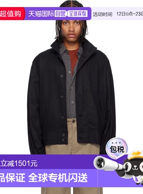 1h可退 香港直邮Our Legacy 男士 黑色 Mock 飞行员夹克 M4252MDB
