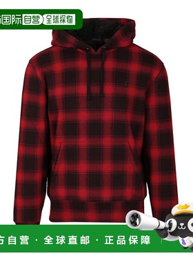 1h可退 香港直邮polo ralph lauren 25FW 格纹抓绒连帽衫 Men长袖