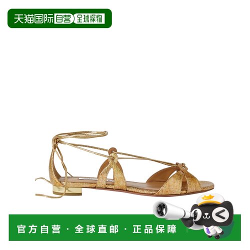 香港直邮AQUAZZURA 女士凉鞋 CDVFLAS0DML104GOLD A支付后1h可退