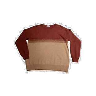 香港直邮Brunello Cucinelli 拼接圆领针织衫 M12149110CK410