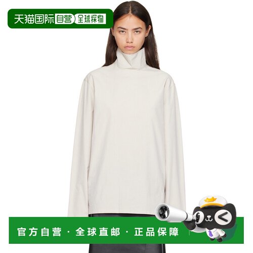 香港直邮Lemaire 女士 灰白色高领上装 OT0030LF1672