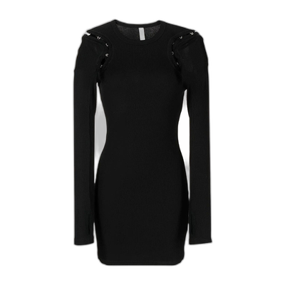 香港直邮Dion Lee 徽标包臀裙连衣裙 A9878F22BLACK