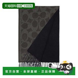 自营欧洲直邮Coach蔻驰 标志性 C 双面羊绒围巾
