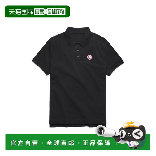欧洲直邮自营Canada Goose加拿大鹅 Beckley男士黑色有机棉POLO衫