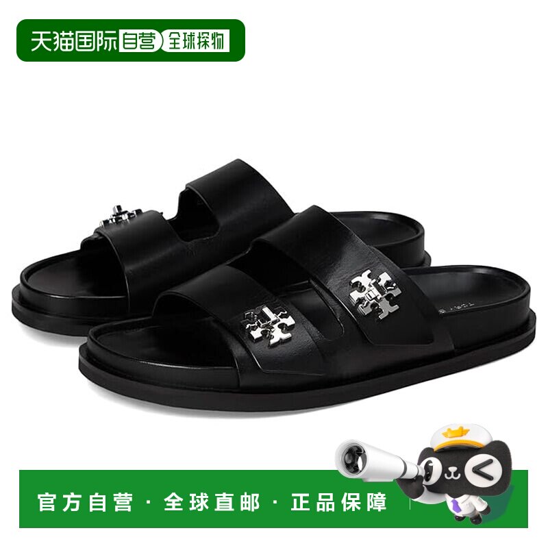 1h可退 香港直邮Tory Burch 托里 伯奇 女士 Lock T带运动凉拖拖