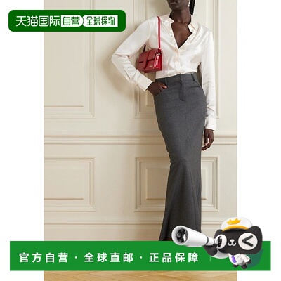 1h可退 香港直邮Staud 女士 Bogart 查米尤斯绸缎衬衫 5133689IVY