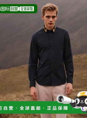 香港直邮Versace 刺绣领衬衫 A85135A232105A1008范思哲