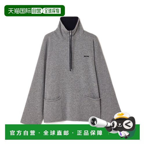 香港直邮Miu Miu 羊绒半拉链毛衣 MMR46218YXSOOO【付后1h可退】