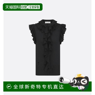 上衣 1h可退 无袖 欧洲直邮Dior 带可拆卸褶饰领 迪奥