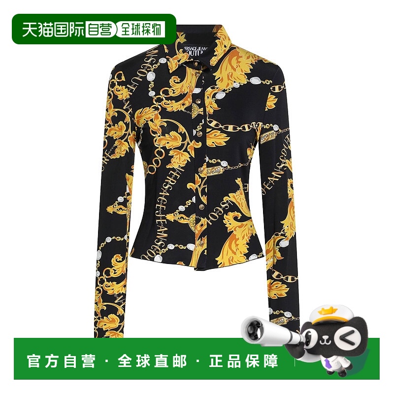 1h可退 香港直邮Versace Jeans 范思哲 女士 Blouses 花纹衬衫