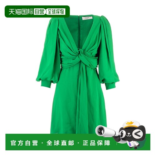 香港直邮Celine 思琳 女士 sable V领垂褶连衣裙 2R294865C