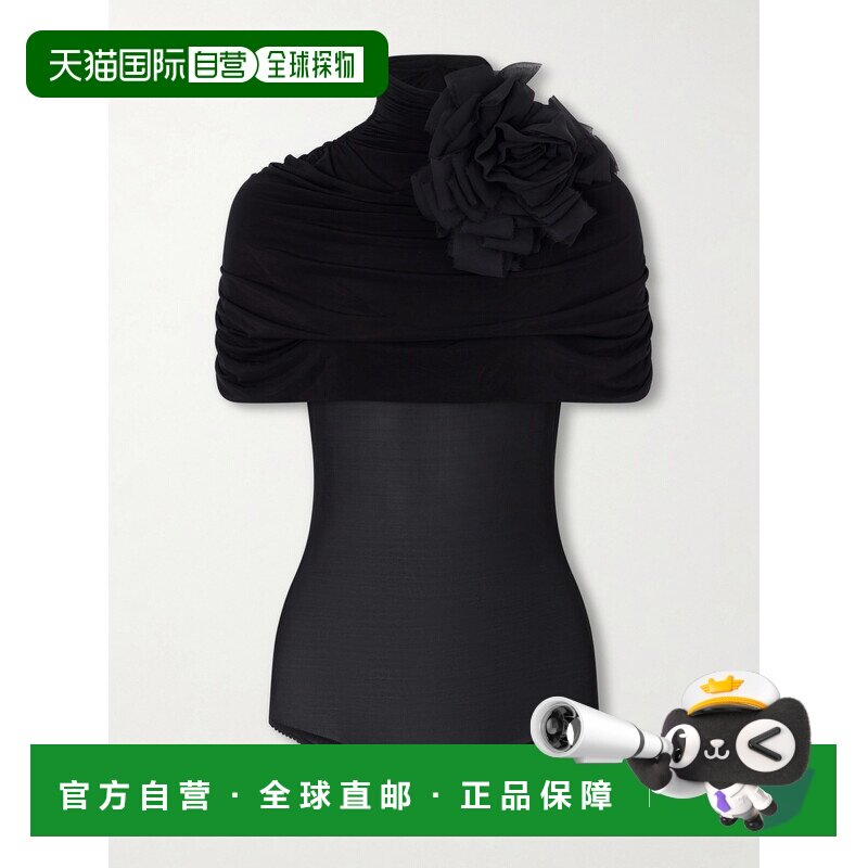 1h可退 美国直邮magda butrym 女士 弹力雪纺连体衣 291426BLACK