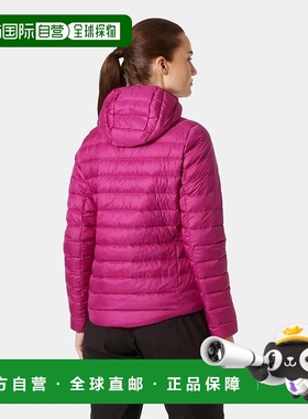 自营欧洲直邮Helly Hansen 女士紫红色聚酰胺Verglas连帽羽绒服2.