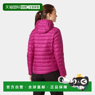 自营欧洲直邮Helly Hansen 女士紫红色聚酰胺Verglas连帽羽绒服2.