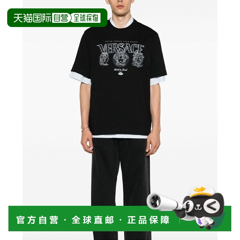 香港直邮VERSACE范思哲 男士 上装T恤 24FW 短袖圆领品牌