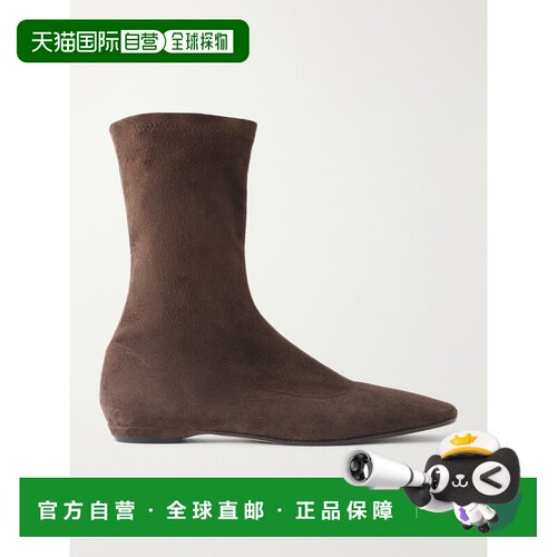 1h可退 美国直邮The Row 女士 Cindy 绒面革短靴 F001058L899MDW