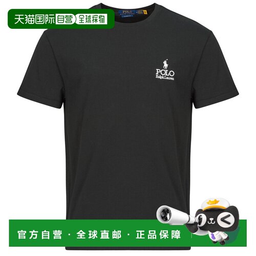 欧洲直邮Polo Ralph Lauren拉夫劳伦衣服男短袖T恤衫黑色T-SHIRT