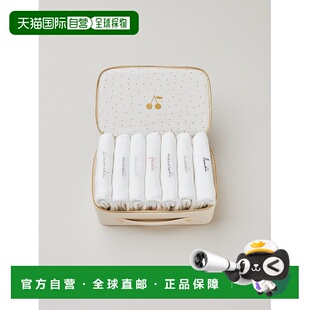 欧洲直邮Bonpoint小樱桃 白色婴儿短袖连体衣礼盒