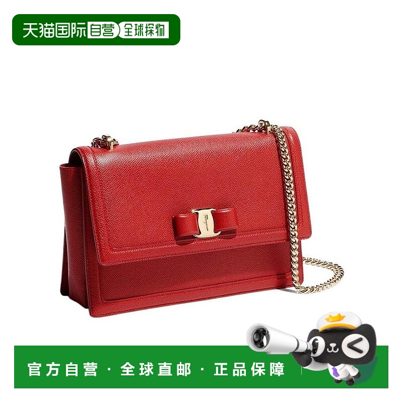 香港直邮Salvatore Ferragamo 蝴蝶结徽标单肩包 21-G462P-C