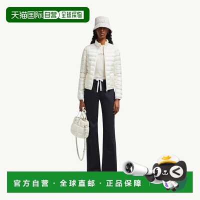自营欧洲直邮Moncler盟可睐 Lans女士白色尼龙短款羽绒服