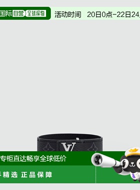 自营1h可退 欧洲直邮LV/路易威登 男士黑色黄铜/帆布手链新款配饰