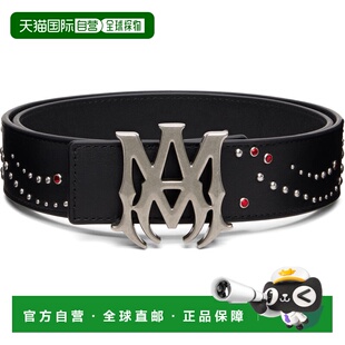 香港直邮AMIRI 男士 黑色 MA Stud 4cm 腰带 AMHABE1002