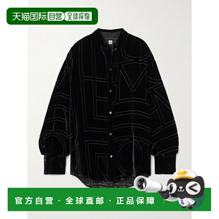 1h可退 香港直邮toteme 女士 德沃尔天鹅绒衬衫 261WRT0702FB0548