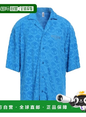 香港直邮Moschino 莫斯奇诺 男士 花纹衬衫 blue蓝色 舒适时尚