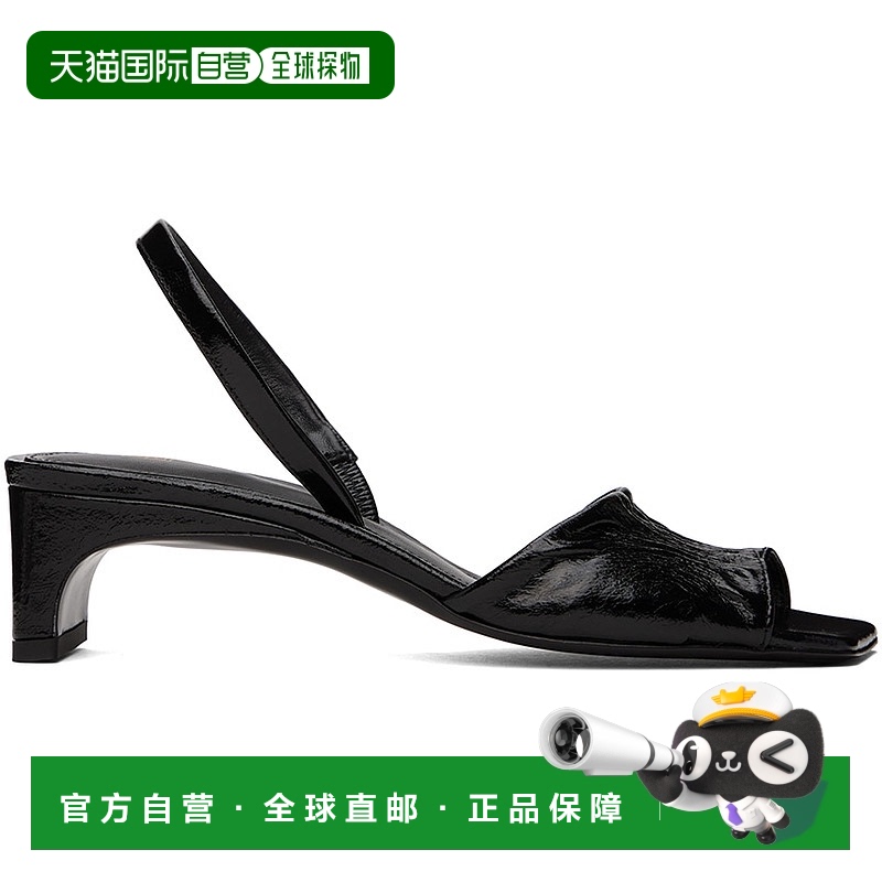 1h可退 香港直邮TOTÊME 女士 黑色 The Gathered Scoop 凉鞋 241W