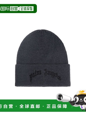 1h可退 香港直邮Palm Angels 棕榈天使 男士 灰色 Curved Logo 毛