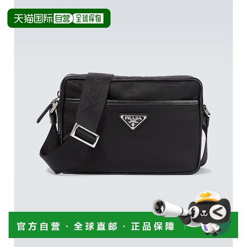 香港直邮Prada 普拉达 男士 Re-Nylon 皮革肩包 black黑色 舒适时