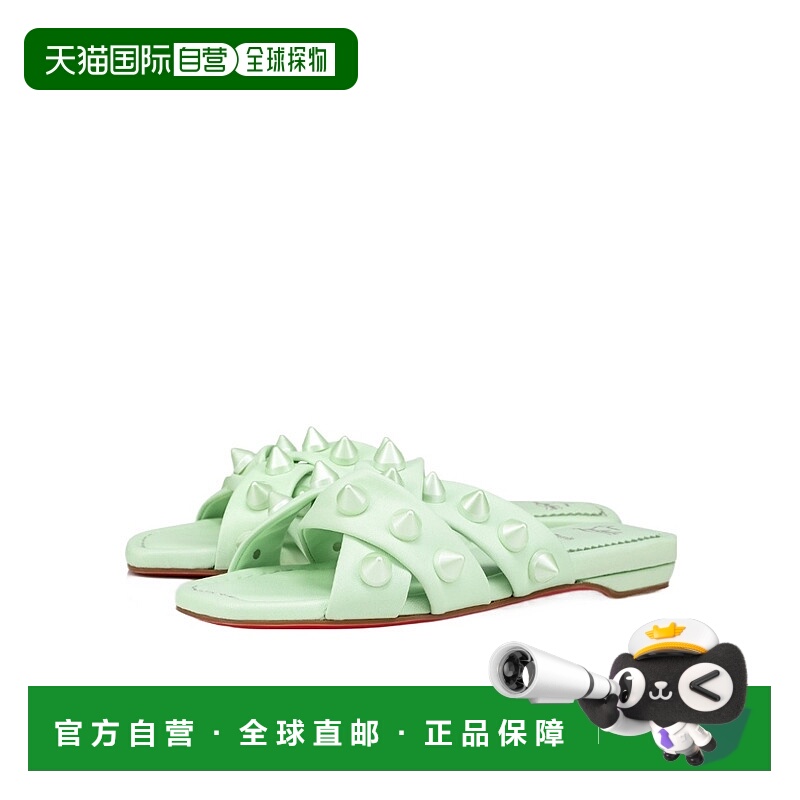 香港直邮Christian Louboutin 铆钉拖鞋 1230751_