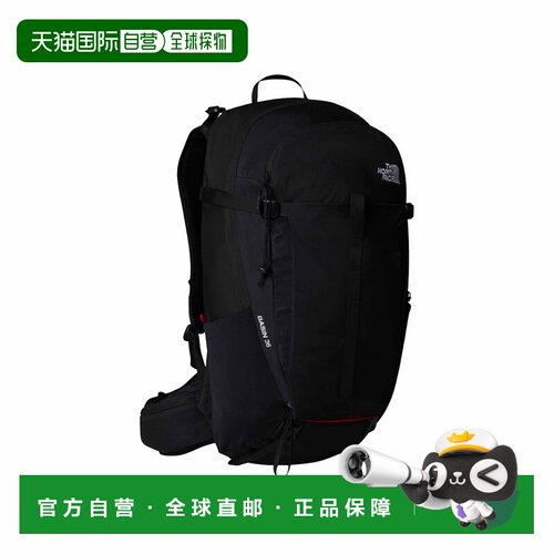 自营欧洲直邮The North Face北面 Basin黑色尼龙徒步旅行背包男女