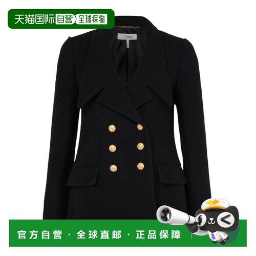 香港直邮Chloe 翻领长袖西装外套 CHL27G8Q羊毛 【付后1h可退】