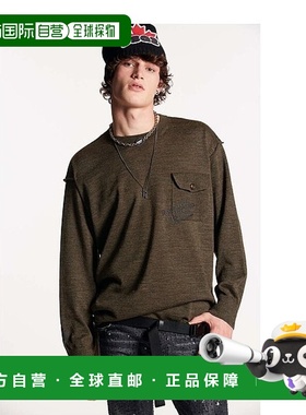 香港直邮Dsquared2 圆领毛衣 S74HA1344S18312男装针织衫