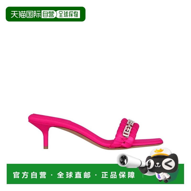香港直邮Givenchy 徽标方头高跟凉鞋细高跟高跟鞋 BE306UE1GZ