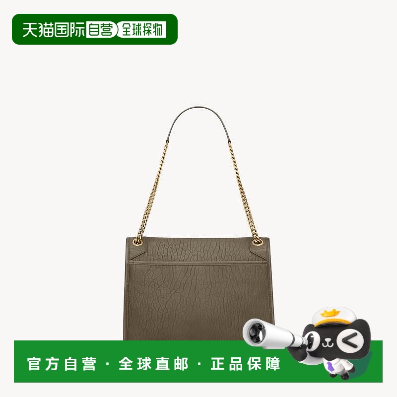 自营欧洲直邮YSL圣罗兰 NIKI系列女士灰绿色羊皮单肩包