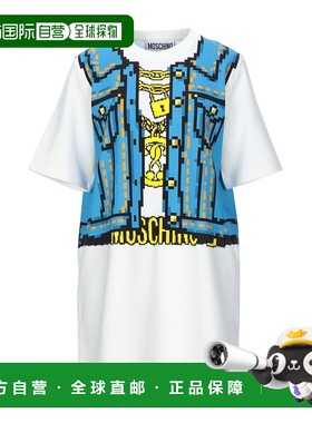 香港直邮Moschino 莫斯奇诺 女士 T恤 blue蓝色 舒适时尚