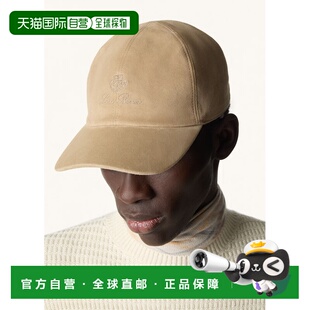 自营欧洲直邮Loro Piana 男士米色绒面革帽子运动帽