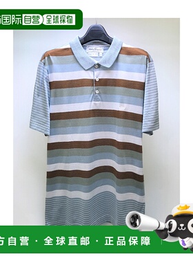 香港直邮Salvatore Ferragamo 条纹POLO衫 121211短袖菲拉格慕