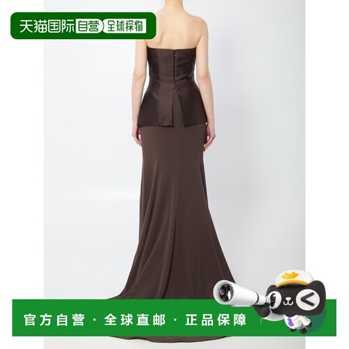 香港直邮SOLACE LONDON 女士连衣裙长裙 SS2026 OS47031CHESTNUT