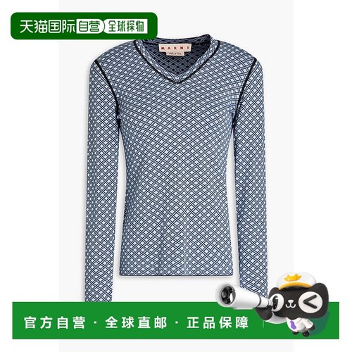 1h可退 香港直邮Marni 玛尼 女士 提花针织棉质毛衣 CVMD0059Q0UF