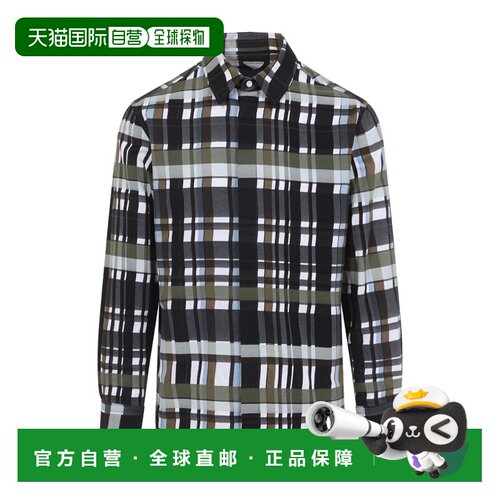 香港直邮Bottega Veneta 格纹长袖衬衫 821368V5P【付后1h可退】