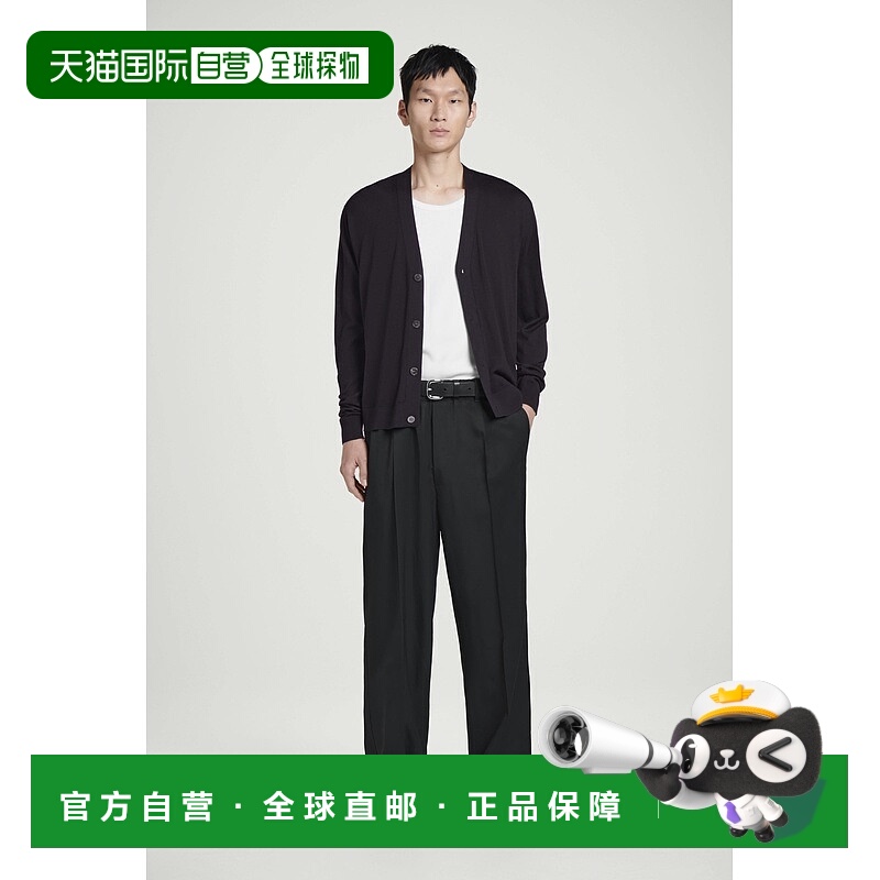 自营欧洲直邮COS 男士羊毛斜纹褶皱裤