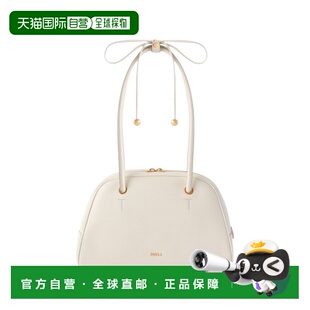 香港直邮FURLA 芙拉 女士 M – 深红红手提木纹皮革包包 WB02109B